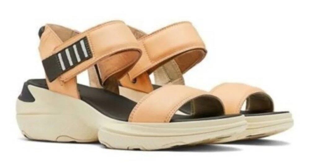 Sorel Women's Explorer Blitz Leather Stride Sandals, Faded Spark Size 8.5M